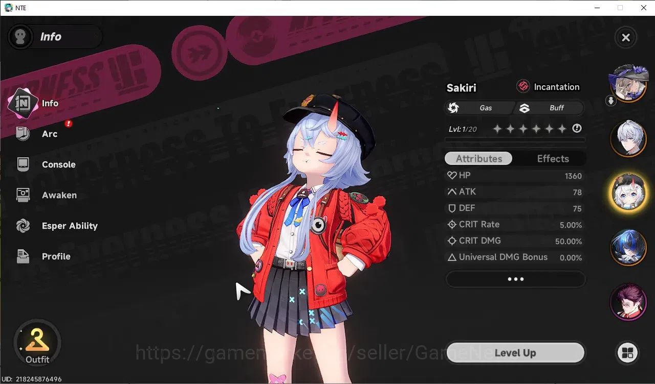 Neverness to Everness Accounts GLOBAL SEA|HL 15|6 SSR Lacrimosa,Hotori,Baicang,Ji image 7