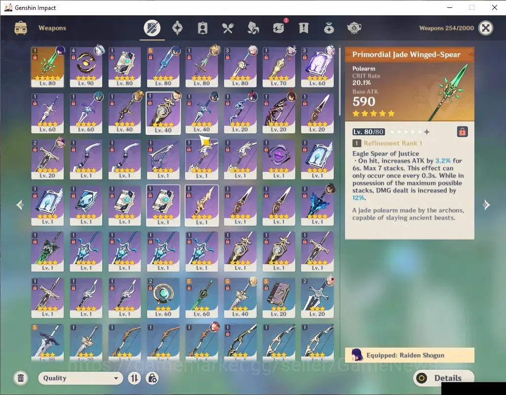 Genshin Impact Accounts ASIA|Rate ON|AR 55|4 Limited+1(*5Wep)|Raiden Shogu image 4