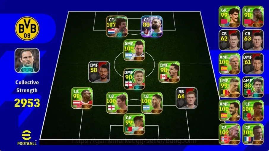 eFootball Accounts Legends & Iconic Players Android|PW2953|RuudGullitEpic,Mohamed Salah Show T,Lionel Messi Show T,Steven 1