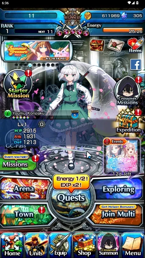 Grand Summoners Accounts End-Game Global|Rank 1|3 Ascend 1 TW|Youmu Konpaku+TW,Shdow,Salty Sailor Riviera|Lpot 90 + 305 1