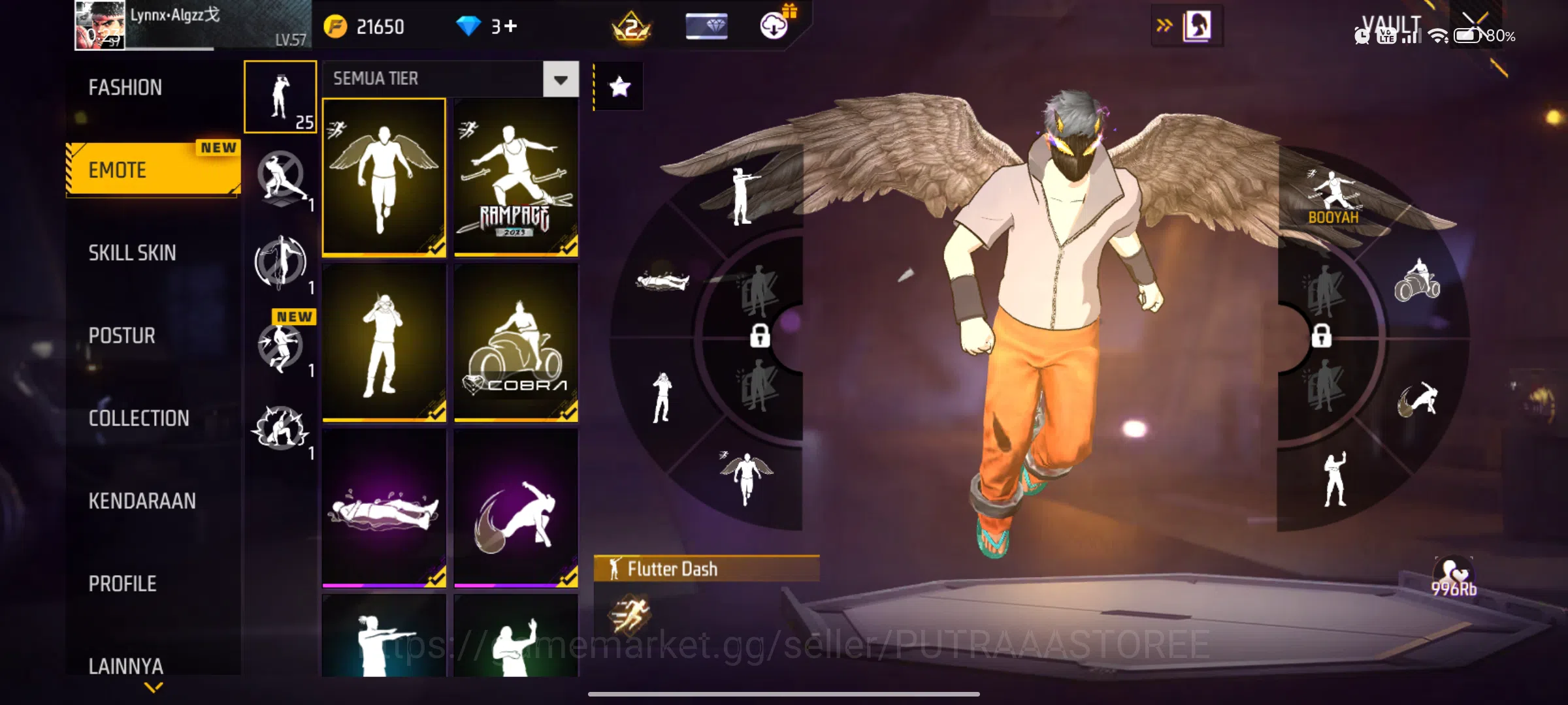 Free Fire Accounts Indonesia | bubdle sasuke | bundle yin yang kuning image 7