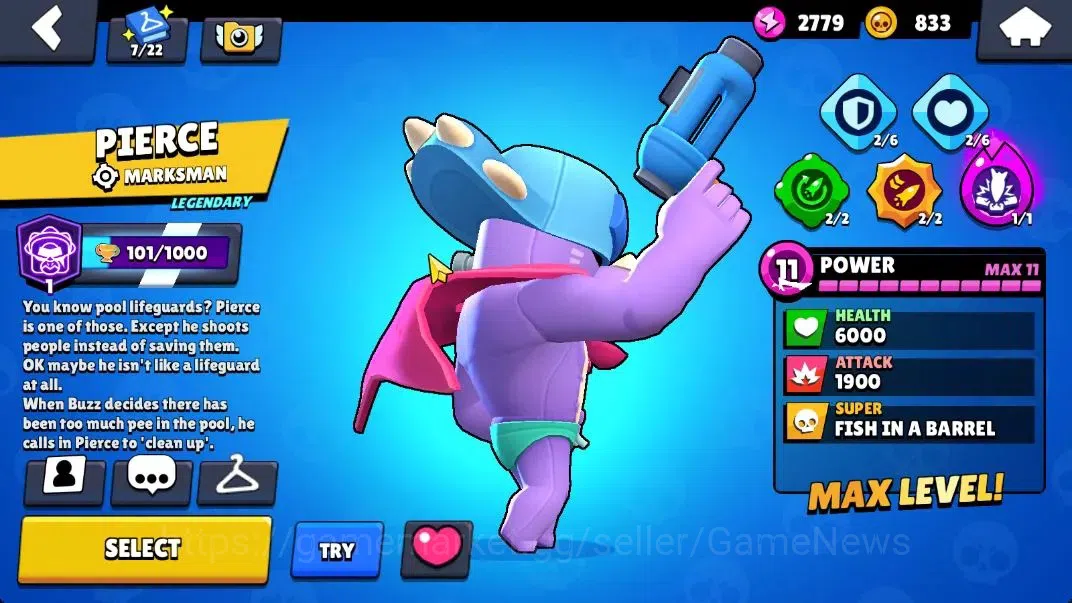 Brawl Stars Accounts 2989 Trophy|31 Brawler 5 Max Lvl (Star Nova,Ollie,Etc)|1 Hypch Skin (SG Rico) 1 Legend 1 Mythic 7 15