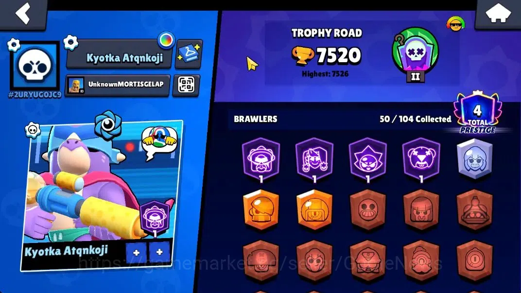Brawl Stars Accounts 2989 Trophy|31 Brawler 5 Max Lvl (Star Nova,Ollie,Etc)|1 Hypch Skin (SG Rico) 1 Legend 1 Mythic 7 4