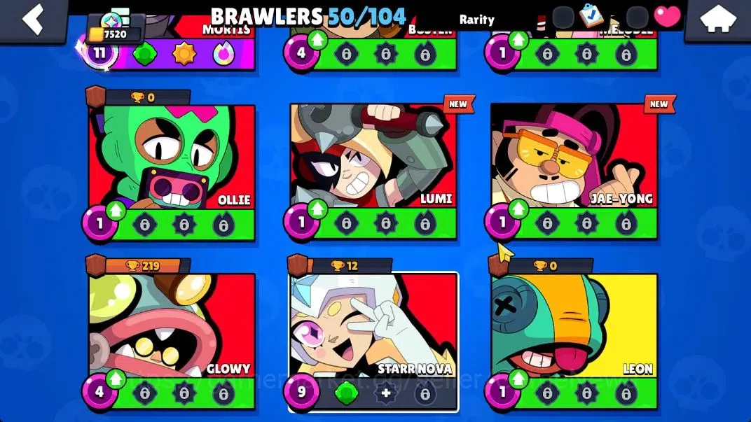 Brawl Stars Accounts 2989 Trophy|31 Brawler 5 Max Lvl (Star Nova,Ollie,Etc)|1 Hypch Skin (SG Rico) 1 Legend 1 Mythic 7 8