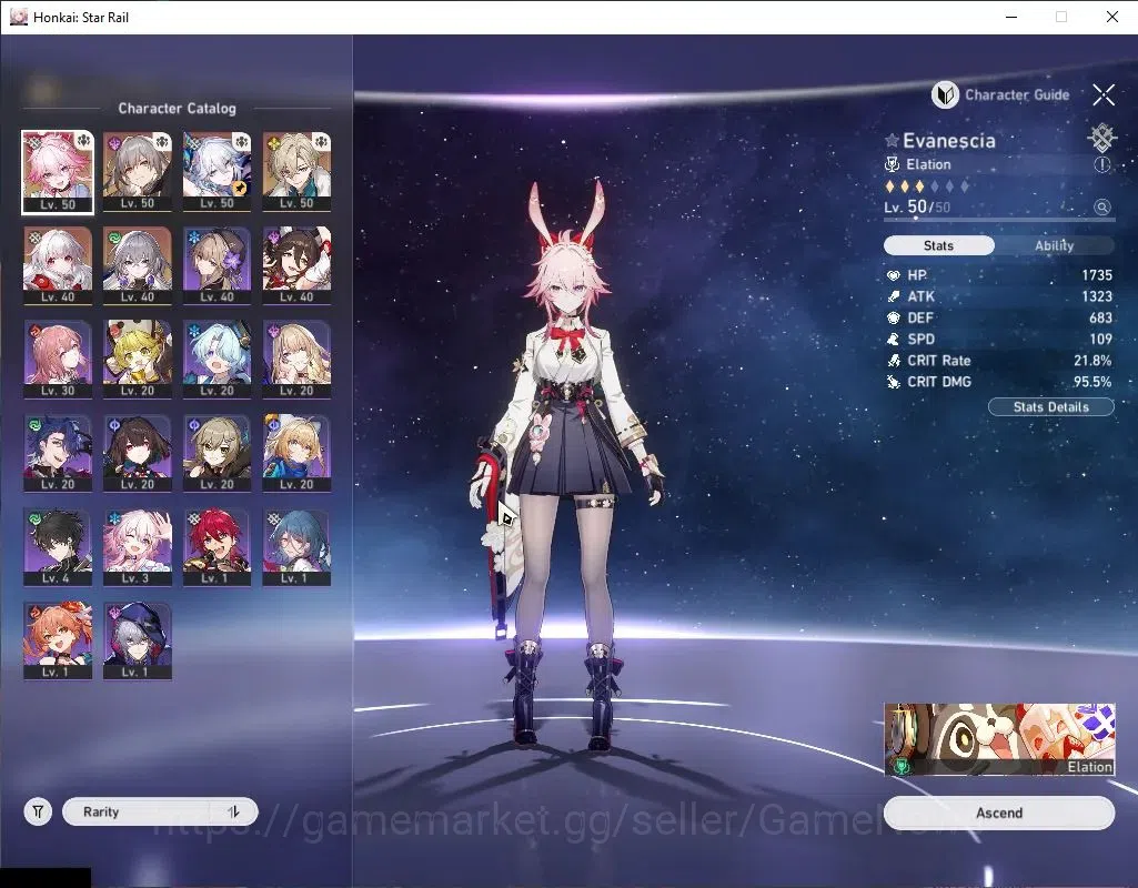 Honkai Star Rail Accounts Asia|TL 37|3 Limited|Evanescia,Yao Guang,Aventurin image 4