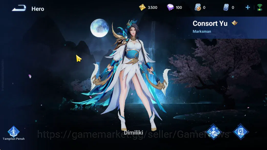 Honor of Kings Accounts Hero 14 Skin 3|Fresh Starter| (Consort Yu Legend)  image 3