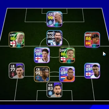 eFootball Accounts Legends & Iconic Players Android|Power 2705|Show Time Erling Haaland,Lionel Messi,Lamine Yamal|Epic Paul
