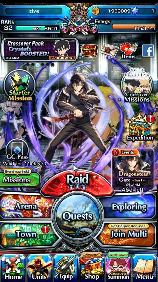 Grand Summoners Accounts Global|Rank 32|Fresh Story|4 Ascend[Sung JinwooTW, image 1