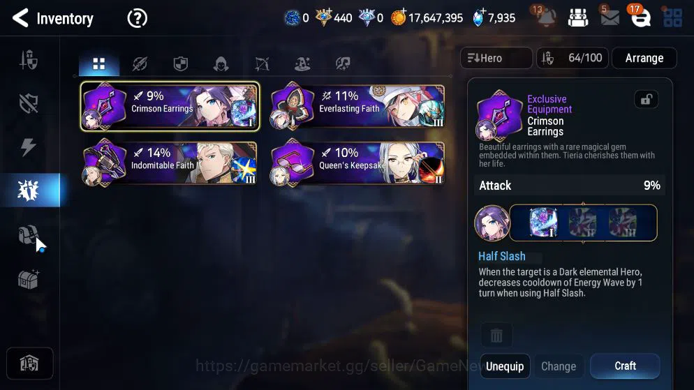 Epic Seven Accounts GLOBAL UNVERIF|New Era|6 ML(Salome,LOT Scales,NM L image 9