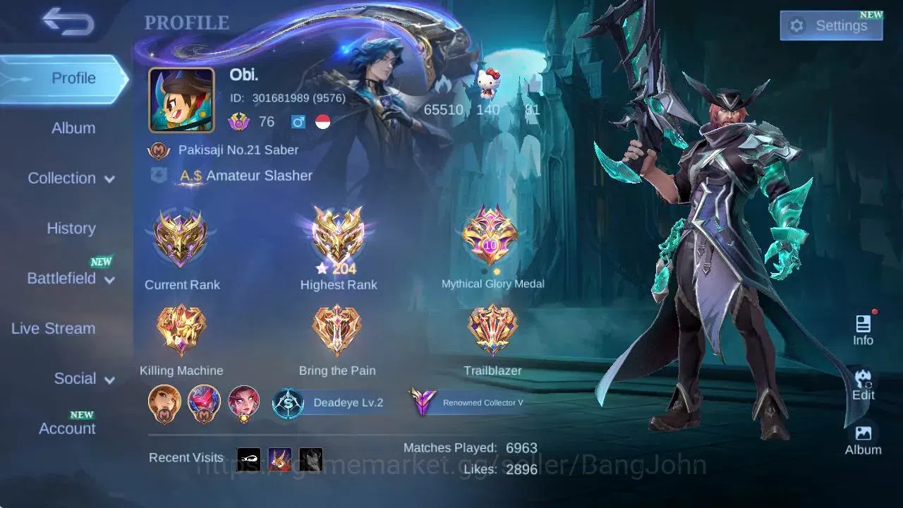 Magic Chess: Go Go Accounts Global|Rank Mythic 61*Best 237*|ExorcistsWanwan|Epic Lance|CB[Magical1&Epic2]23CMD B*3 |FreeML 19
