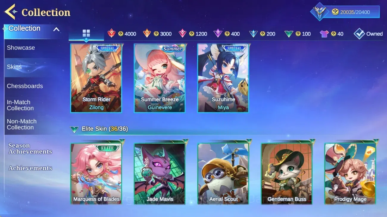 Magic Chess: Go Go Accounts Global|Rank Mythic 61*Best 237*|ExorcistsWanwan|Epic Lance|CB[Magical1&Epic2]23CMD B*3 |FreeML 7