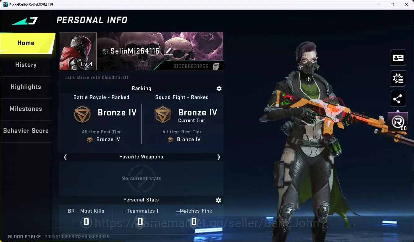 Blood Strike Accounts ASIA|Collab MCX - EVA-00 | 3 Legendary Gun | 1 Nam image 1