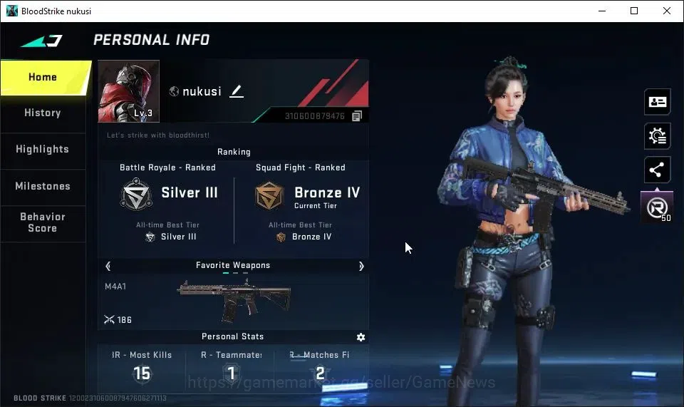 Blood Strike Accounts ASIA|Fresh Starter|ULTRA KRAKEN-Purple Lightning|N image 2