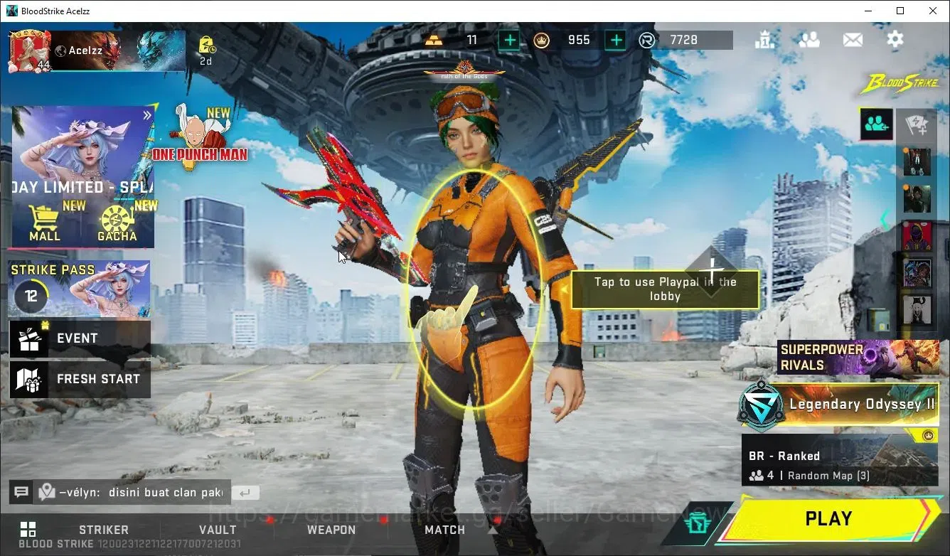 Blood Strike Accounts Collab Skin ASIA|ETERNAL M700,DeAgle+Collab OPM-SKS,TR MCX,FN2K,7DS Karl,QBZ95|11ULTRA[3 1