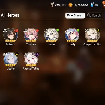 Epic Seven Accounts Starter GLOBAL UNVERIF|Best Starter|3 ML(Lisette,C.Lilias,A.Yufine)+3*5 RGB|PoH+Bless ON|1x 4-5* Hero