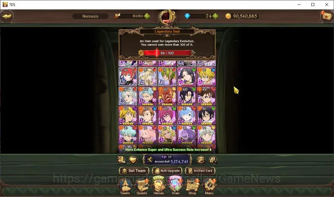 The Seven Deadly Sins: Grand Cross Accounts Global|3,1M CC|74 DM+86 LS|7 LR+9 UR+Collab ReZero image 4