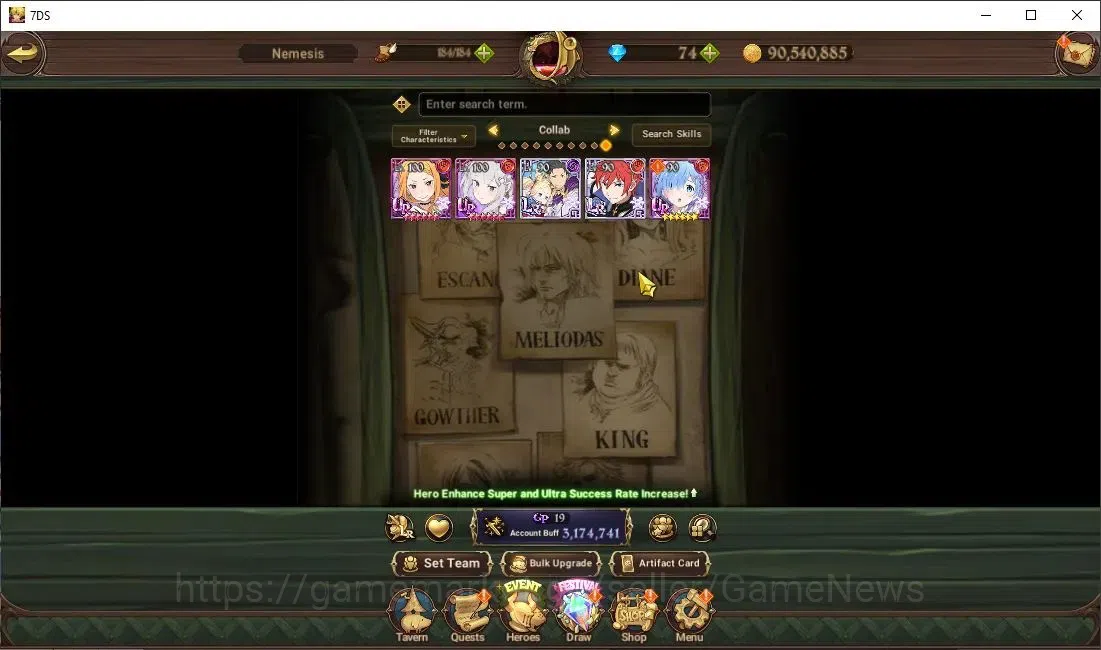 The Seven Deadly Sins: Grand Cross Accounts Global|3,1M CC|74 DM+86 LS|7 LR+9 UR+Collab ReZero image 5
