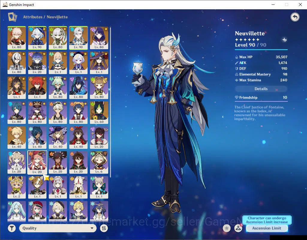 Genshin Impact Accounts ASIA|AR 55|7 Limited +6(*5Weapon)|[Neuvillate,Nahi image 3