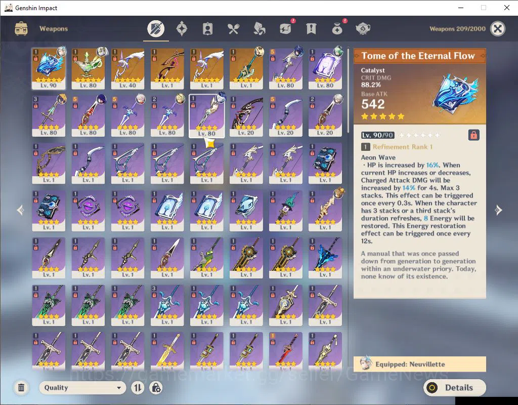 Genshin Impact Accounts ASIA|AR 55|7 Limited +6(*5Weapon)|[Neuvillate,Nahi image 4