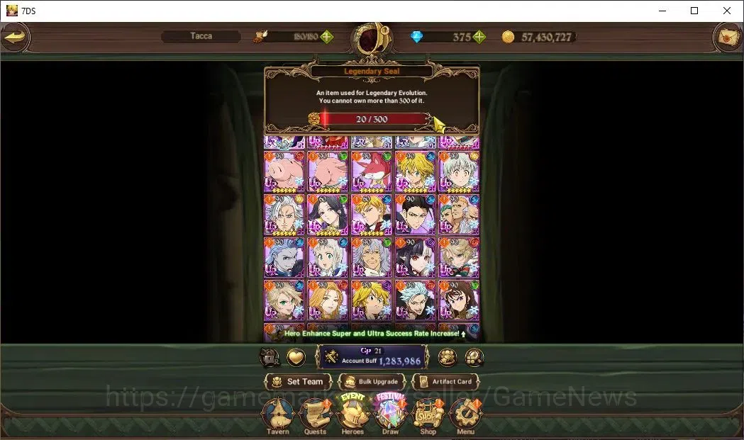 The Seven Deadly Sins: Grand Cross Accounts Global|1,2M CC|20 LS+375 DM|2 LR+7 UR|Brunhild,Eli image 4