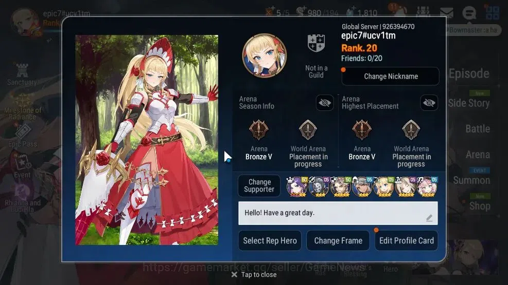 Epic Seven Accounts GLOBAL Unverif|New Era|4 ML(Rhianna&Luciella,Har s image 2
