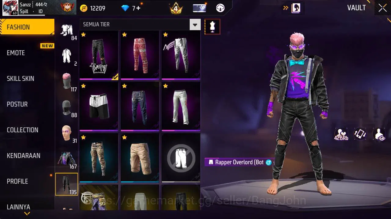Free Fire Accounts Indonesia, Vault 167, evo m4 lv6, EVO scar lv4, bu image 10