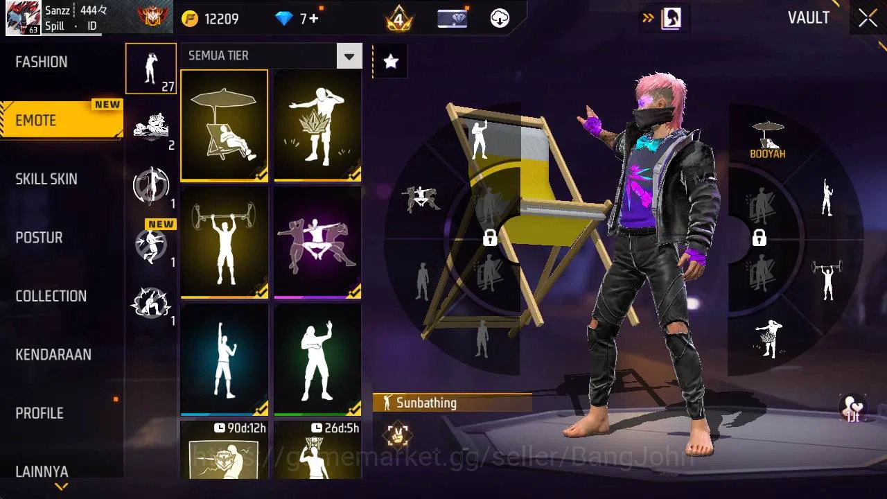 Free Fire Accounts Indonesia, Vault 167, evo m4 lv6, EVO scar lv4, bu image 12