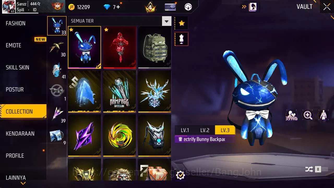 Free Fire Accounts Indonesia, Vault 167, evo m4 lv6, EVO scar lv4, bu image 13