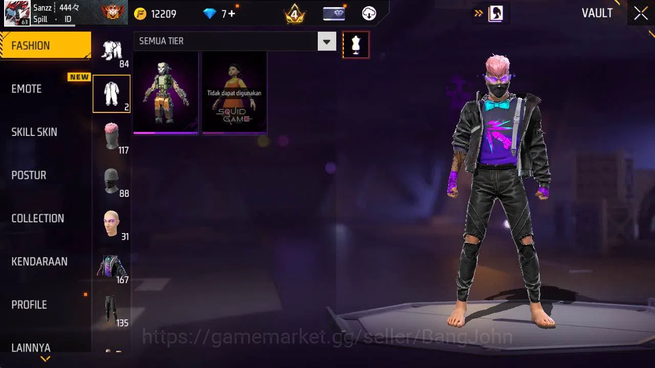 Free Fire Accounts Indonesia, Vault 167, evo m4 lv6, EVO scar lv4, bu image 5