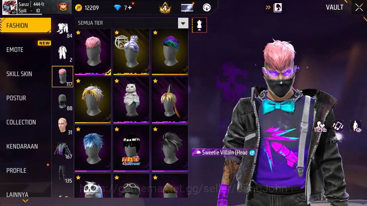 Free Fire Accounts Indonesia, Vault 167, evo m4 lv6, EVO scar lv4, bu image 6