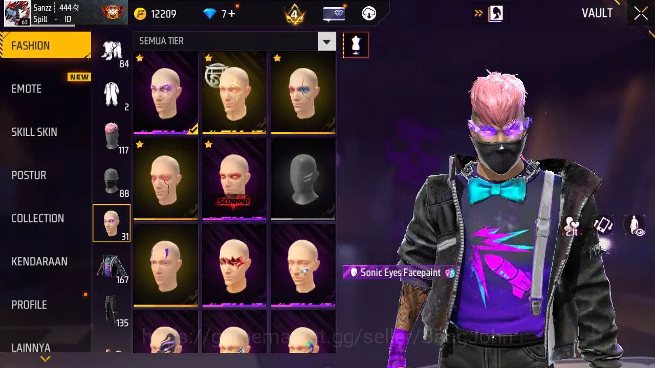 Free Fire Accounts Indonesia, Vault 167, evo m4 lv6, EVO scar lv4, bu image 8