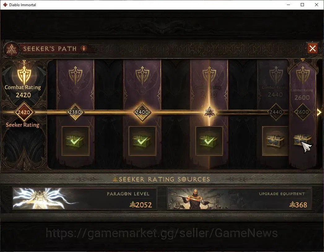 Diablo Immortal Accounts NA- Chains Of Honor|CS ON|Lv60(776)|Demon Hunter|C image 10