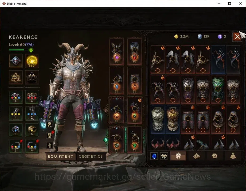 Diablo Immortal Accounts NA- Chains Of Honor|CS ON|Lv60(776)|Demon Hunter|C image 5