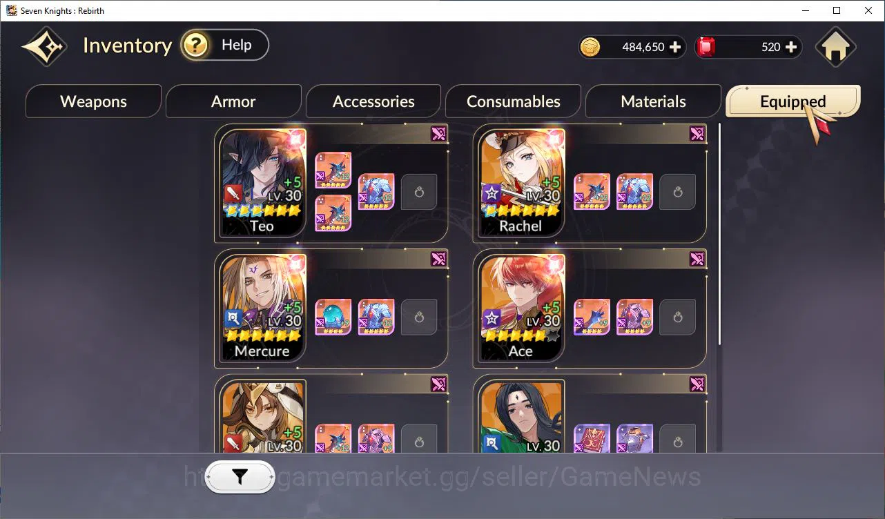 Seven Knights Re:Birth Accounts [Re:BIRTH] Global3000xxx |7 Legendary| (TeoTc3,Rac image 6