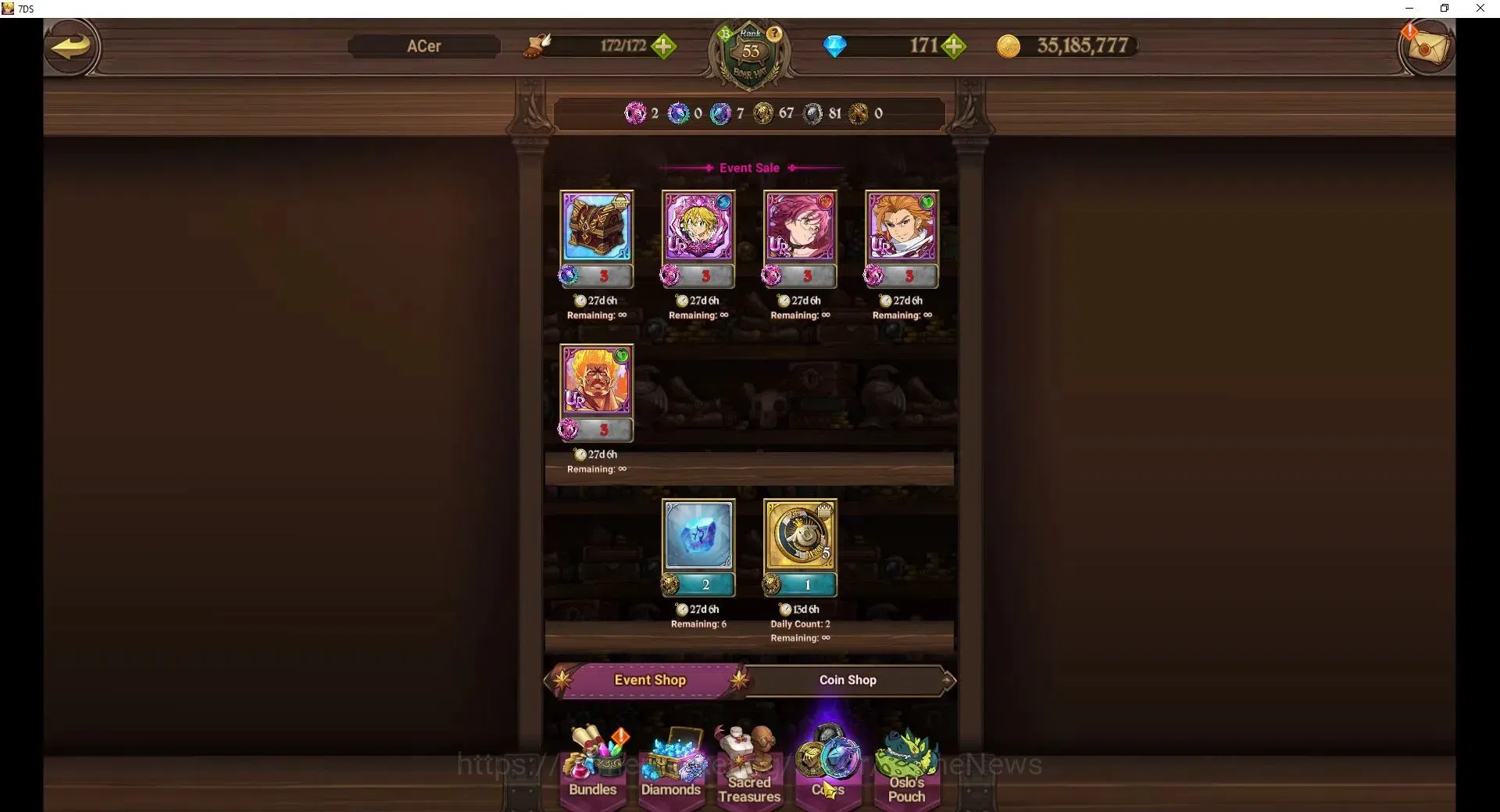 The Seven Deadly Sins: Grand Cross Accounts ASIA|1,1M CC|171 DM+1 seventh Spring Box|3 LR+5 UR image 9