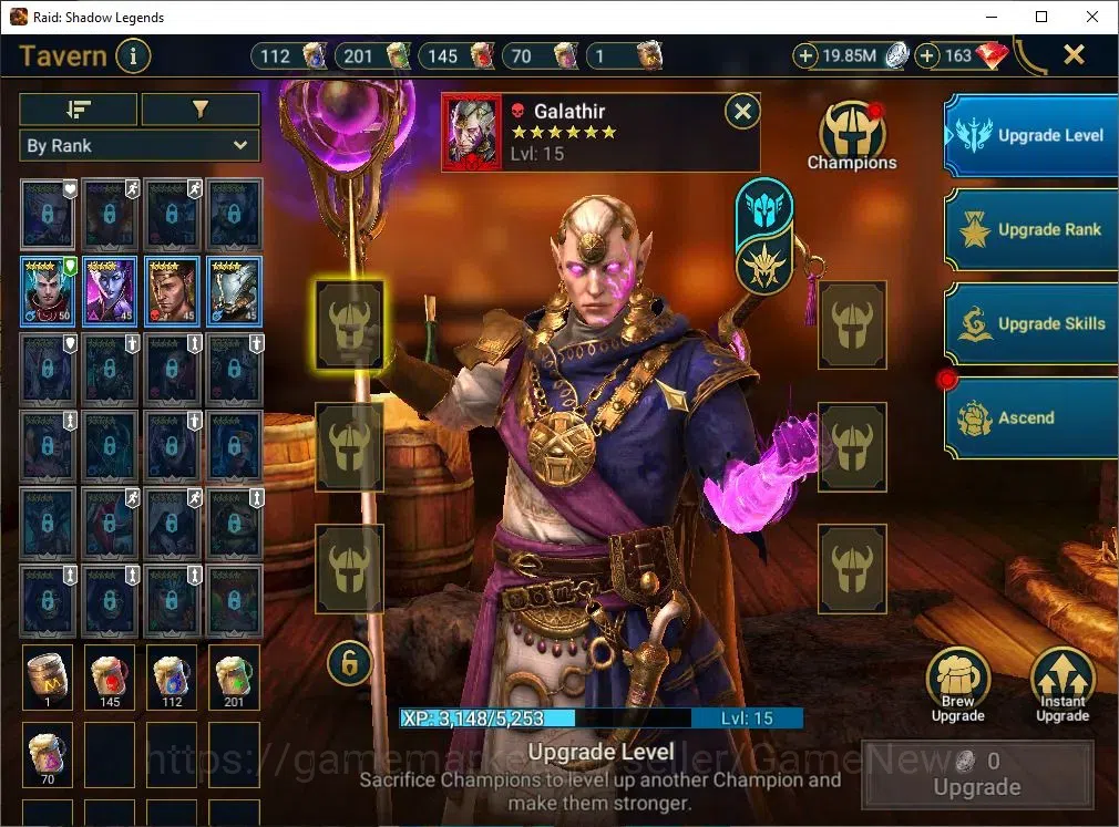Raid: Shadow Legends Accounts Lv28 |790K Power|1 Mythic(SS Galathir)|19 Legend(W image 18
