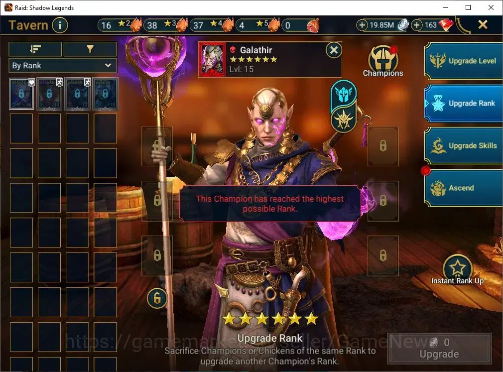 Raid: Shadow Legends Accounts Lv28 |790K Power|1 Mythic(SS Galathir)|19 Legend(W image 19