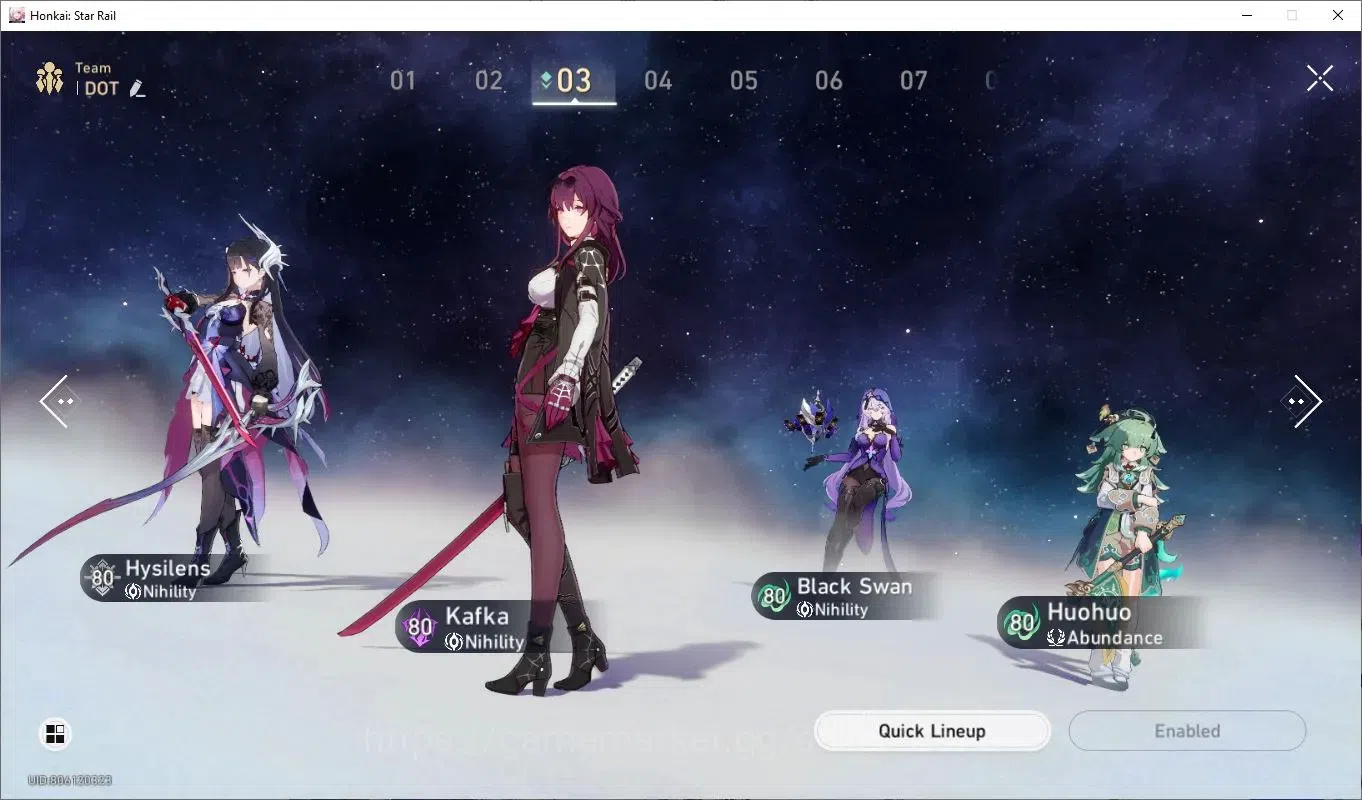 Honkai Star Rail Accounts Others ASIA|TL70|Premium DOT |12 Lim 5* incl Hysilens, Kafka, Ruan Mei, wolf 999 etc |pity 17