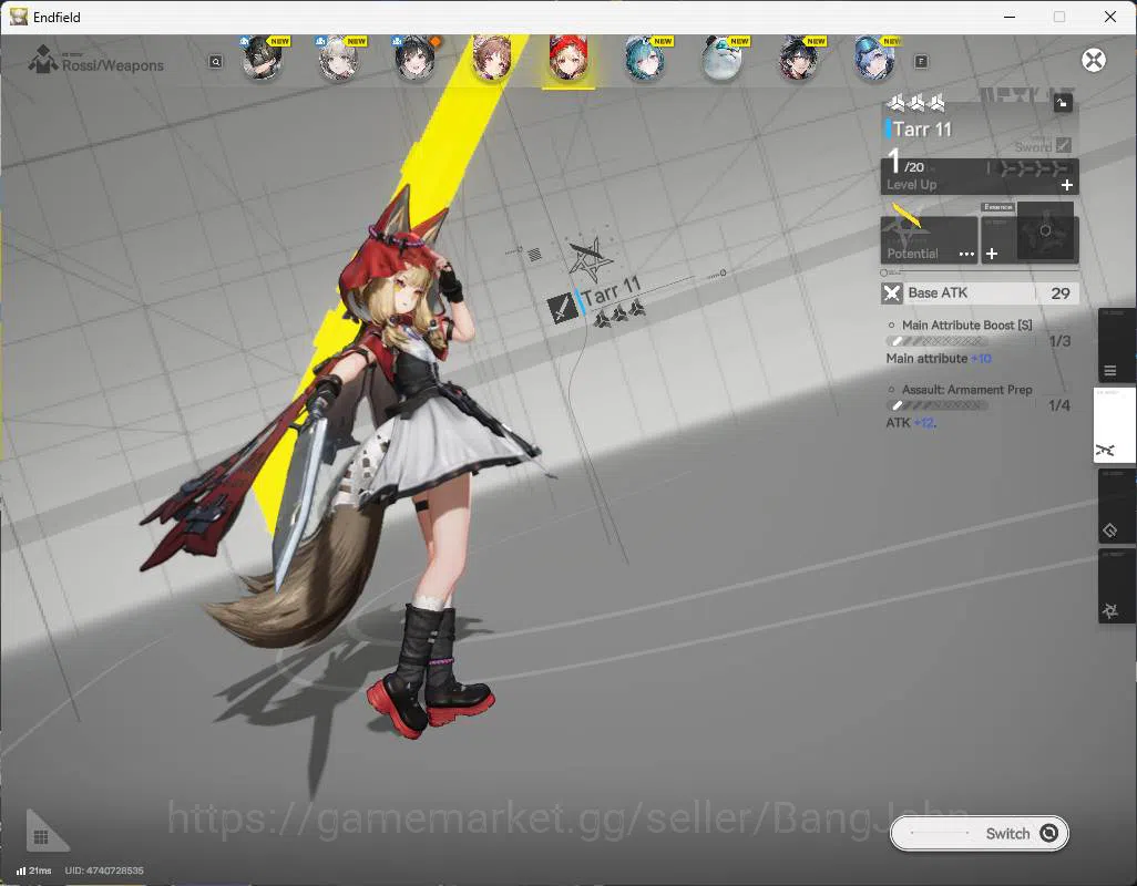 Arknights: Endfield Accounts ASIA| Starter fresh, ROSSI, Ardelia, More detail C image 4