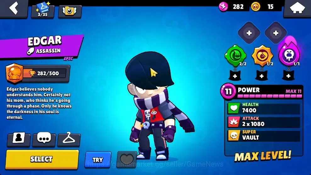 Brawl Stars Accounts 2456 Trophy|25 Brawlers 2 Max Lvl [Edgar,Shelly] M image 16