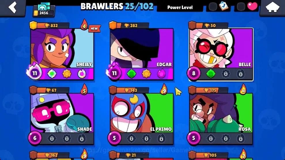 Brawl Stars Accounts 2456 Trophy|25 Brawlers 2 Max Lvl [Edgar,Shelly] M image 5