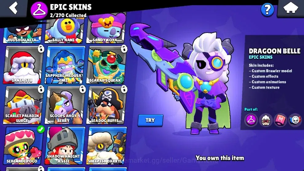 Brawl Stars Accounts 2456 Trophy|25 Brawlers 2 Max Lvl [Edgar,Shelly] M image 9