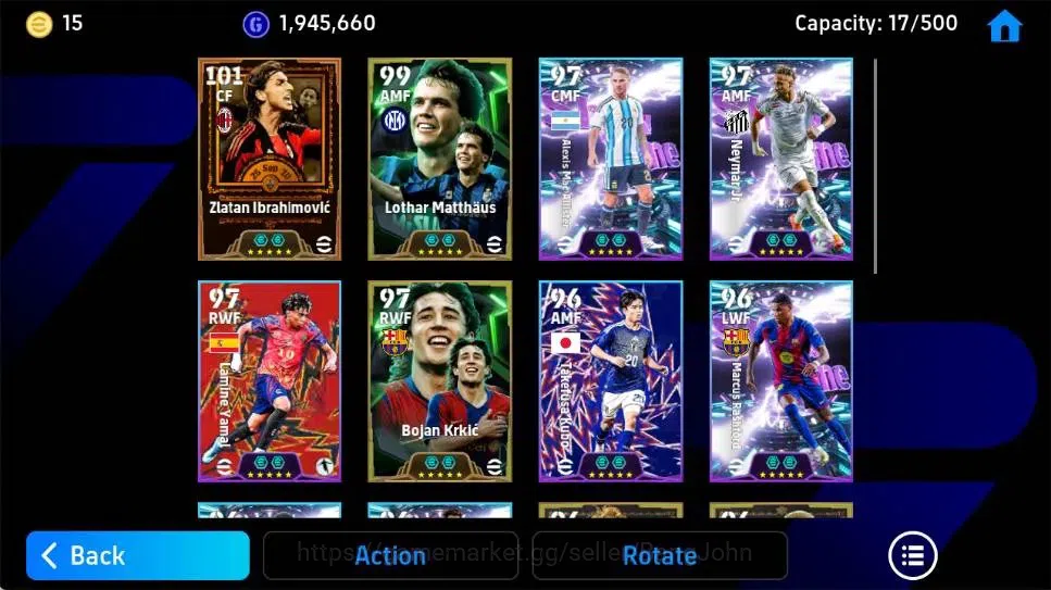 eFootball Accounts Android|PW 3165|Zlatan Ibrahimovic Epic,Lothar Mat image 4