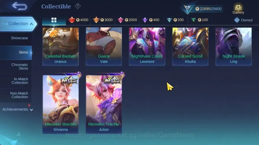 Mobile Legends: Bang Bang Accounts Hero 78|Skin 104|High Glory 56|HxH Julian,9th Pace image 9