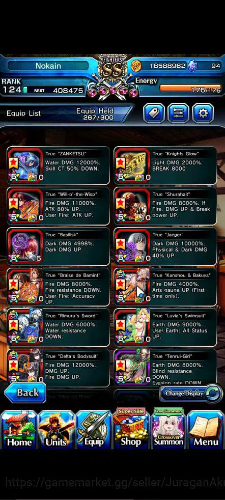 Grand Summoners Accounts Starter Global|Rank 124|19 Ascend |[Houka,Shirou,Illya,NBMira,Chloe,Summer Luvia&Rin,Fabricator]+TW 5