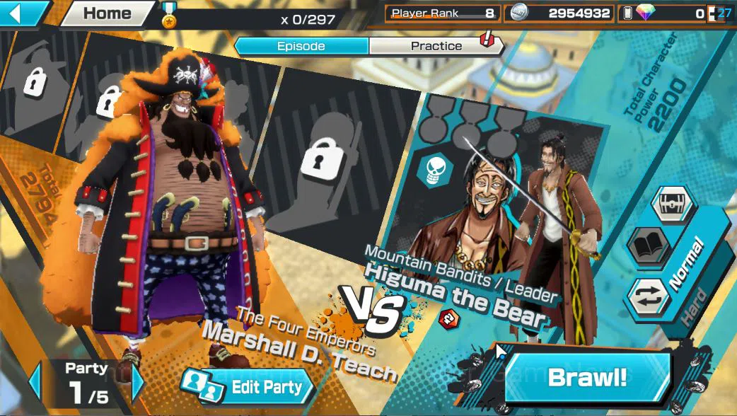 One Piece Bounty Rush Accounts Starter Global|6 EX 1Max|BP Kuzan,T5E St. Saturn,TFE Marshall D. Teach,KOP Gol D 14