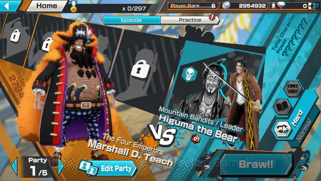 One Piece Bounty Rush Accounts Starter Global|6 EX 1Max|BP Kuzan,T5E St. Saturn,TFE Marshall D. Teach,KOP Gol D 15
