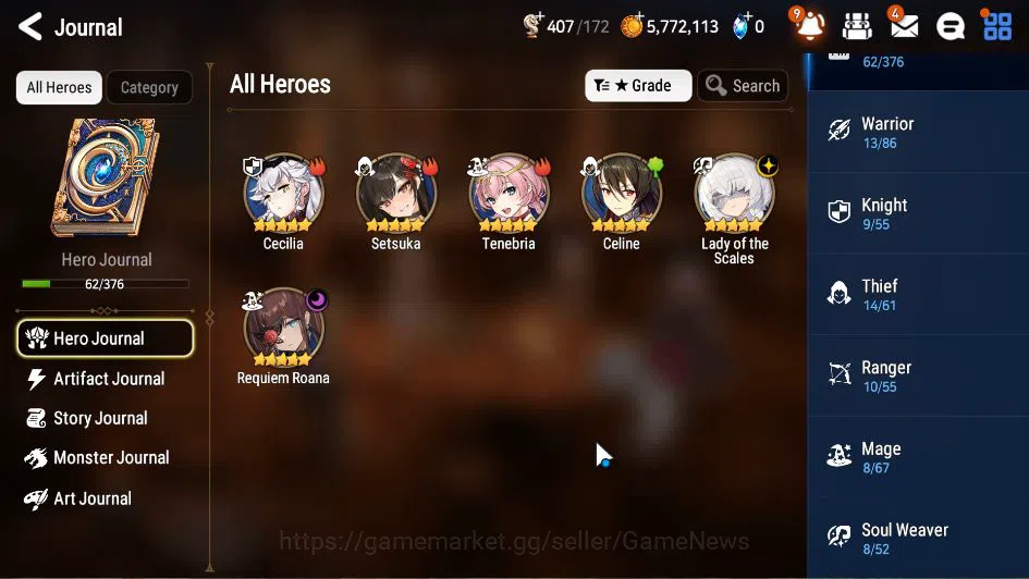 Epic Seven Accounts GLOBAL Unverif|New Era|2 ML(LOTScales,R Roana)+Set image 6
