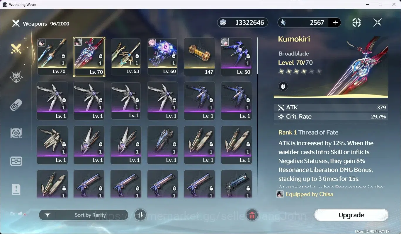 Wuthering Waves Accounts SEA|UL 49|Rank 5|4 Char Limited [Chisa RC2,Denia]+ image 4