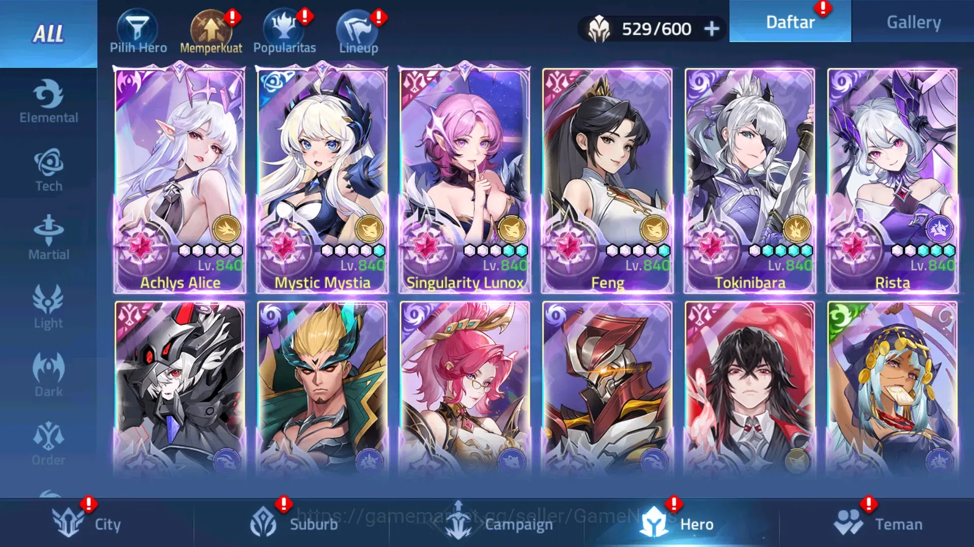 Mobile Legends: Adventure Accounts Sv 30xxx|VIP11|Lv 601|30181M Pwr|62 Nexus,82Awk|18 image 3